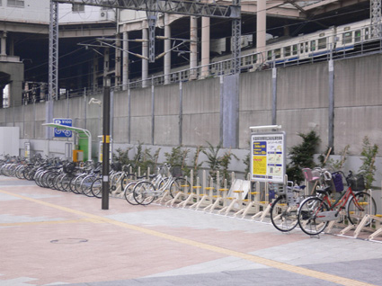 Akihabara Station east side Station Front Park bicycle parking lot